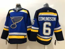 NHL Blues 6 Joel Edmundson Adidas Blue Men Jersey