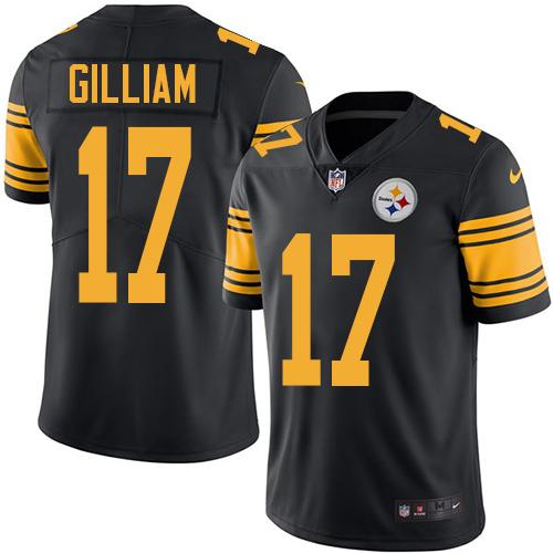 Nike Pittsburgh Steelers #17 Joe Gilliam Black Color Rush Limited Jersey