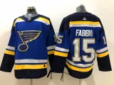 NHL Blues 15 Robby Fabbri Adidas Blue Men Jersey