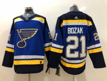 NHL Blues 21 Tyler Bozak Adidas Blue Men Jersey