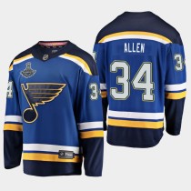 NHL Blues Jake Allen 2019 Stanley Cup Champions Home Adidas Men Jersey