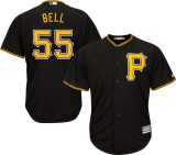 MLB Pittsburgh Pirates #55 Josh Bell Black Game Jersey