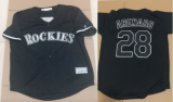 Men's Colorado Rockies #28 Nolan Arenado Black Game Stitched MLB Jersey