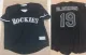 Men's Colorado Rockies #19 Blackmon Black Game Stitched MLB Jersey