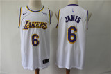 NBA Los Angeles Lakers #6 LeBron James White Nike Men Jersey