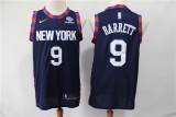 NBA Knicks 9 RJ Barrett Navy City Edition Nike Men Jersey