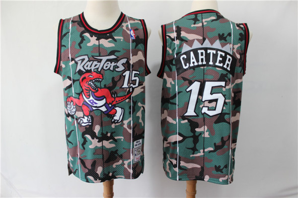 NBA Raptors 15 Vince Carter Camo Swingman Men Jersey