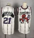 NBA Raptors 21 Marcus Camby White Hardwood Classics Men Jersey