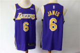 NBA Los Angeles Lakers #6 LeBron James Purple Nike Men Jersey