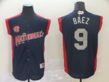 National League #9 Javier Báez Navy 2019 MLB All-Star Game Workout Jersey