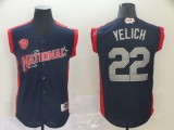 National League #22 Christian Yelich Navy 2019 MLB All-Star Game Workout Jersey