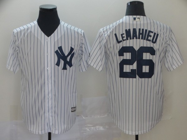 New York Yankees #26 LeMahieu White Game Men Jersey