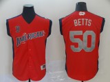 American League#50 Mookie Betts Red 2019 MLB All-Star Game Workout Jersey