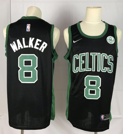 NBA Boston Celtics 8 Kemba Walker Black Nike Men Jersey