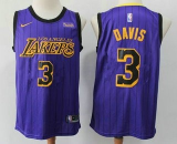 NBA Lakers #3 Anthony Davis Purple City Edition Nike Swingman Men Jersey