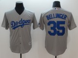 Los Angeles Dodgers #35 Men's Cody Bellinger Grey Game Jersey