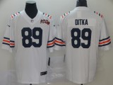 Men's Chicago Bears #89 Ditka White 2019 100th Season Limited Stitched NFL Jersey