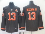 Men's Cleveland Browns #13 Odell Beckham Jr Teams Nike Therma Long Sleeve Jersey