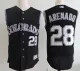 Men's Colorado Rockies #28 Arenado Black Sleeveless Baseball Jersey