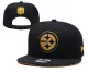 NFL Pittsburgh Steelers Black With Gold Snapbacks Hats