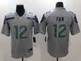 Nike Seattle Seahawks #12 Fan Grey Vapor Untouchable Limited Jersey