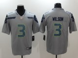 Nike Seattle Seahawks #3 Wilson Grey Vapor Untouchable Limited Jersey