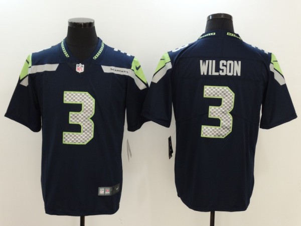 Mens NFL Seattle Seahawks #3 Wilson D.Blue Vapor Limited Jersey