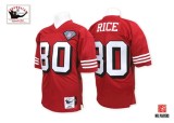 San Francisco 49ers #80 Jerry Rice Red 75th Throwback Jersey