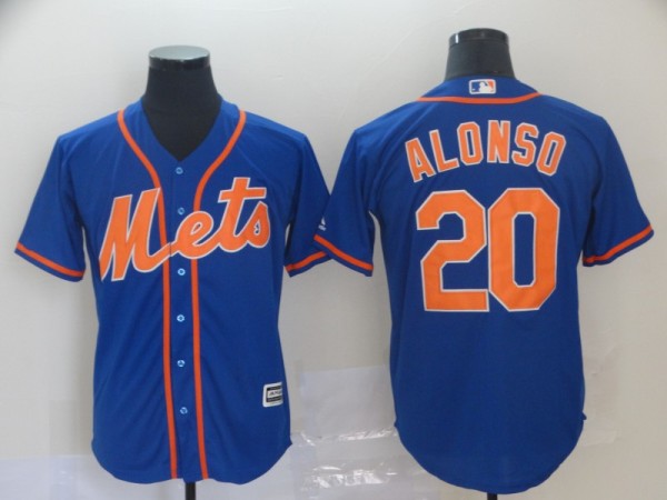 MLB New York Mets #20 Alonso Ceamy Blue Jersey