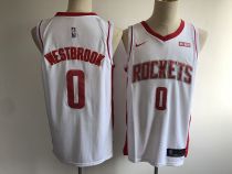 NBA Houston Rockets 0 Russell Westbrook White Nike Men Jersey