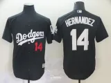 MLB Los Angeles Dodgers #14 Hernandez Black Game Jersey