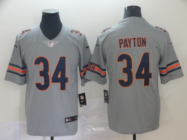 Men's Chicago Bears #34 Walter Payton Sliver Inverted Legend Men Jersey