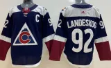 Men's Adidas Colorado Avalanche #92 Gabriel Landeskog Navy Blue Stitched NHL Jersey