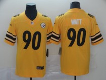 Nike Pittsburgh Steelers #90 T.J. Watt Inverted Legend Gold Men Jersey