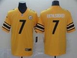 Nike Pittsburgh Steelers #7 Ben Roethlisberger Inverted Legend Gold Men Jersey