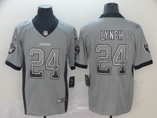 Nike Oakland Raiders #24 Lynch Grey Drift Fashion Color Rush Limited Jersey