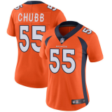 Women Nike Broncos #55 Bradley Chubb Orange NFL Vapor Untouchable Limited Jersey