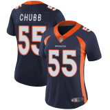 Women Nike Broncos #55 Bradley Chubb Blue NFL Vapor Untouchable Limited Jersey