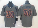 Nike Denver Broncos #30 Phillip Lindsay Grey Inverted Legend Men Jersey
