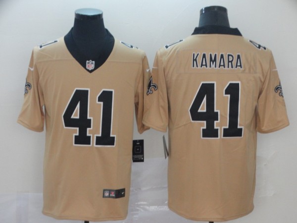 Nike New Orleans Saints #41 Alvin Kamara Gold Inverted Legend Men Jersey