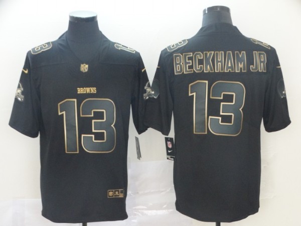 Nike Browns #13 Odell Beckham Jr. Back Gold Vapor Untouchable Limited Men Jersey