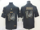 Nike Vikings #14 Stefon Diggs Black Gold Vapor Untouchable Limited Men Jersey