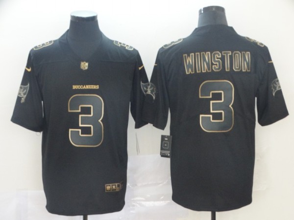 Nike Buccaneers #3 Jameis Winston Back Gold Vapor Untouchable Limited Men Jersey