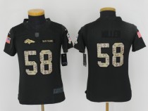 Youth Denver Broncos #58 Miller Salute to Service Player NFL Jersey