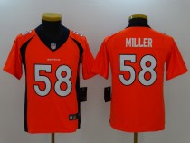 Youth Denver Broncos #58 Miller Orange Vapor Untouchable Limited Player NFL Jersey