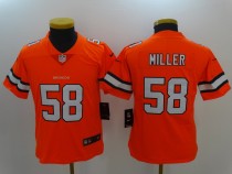 Youth Denver Broncos #58 Miller Orange Color Rush Limited Player NFL Jersey