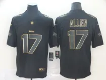 Nike Bills #17 Josh Allen Black Gold Vapor Untouchable Limited Men Jersey