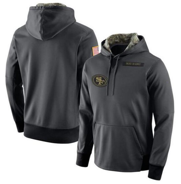 Men's San Francisco Men 49ers Salute to Service Player Performance Hoodie 