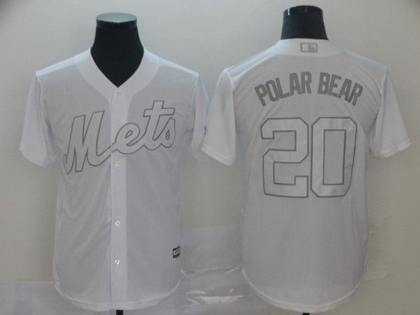 MLB Mets #20 Pete Alonso Polar Bear White 2019 Players Weekend Player Men Jersey