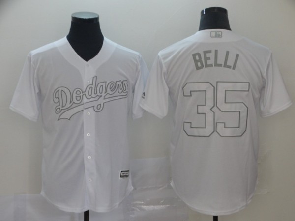 MLB Dodgers #35 Cody Bellinger Belli White 2019 Players Weekend Player Men Jersey